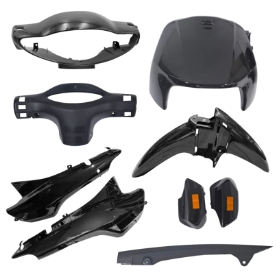 KIT DE PLASTICOS NEGROS SMASH/ BIZ/ TRIP (7P.)