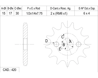 PI&Ntilde;ON CATALANO GUERRERO 110 TRIP CAD 420 Z 13