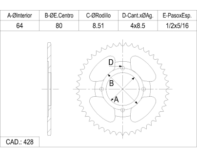 CORONA CATALANO GILERA 200 VCR CAD 428 Z 38