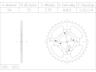 CORONA CATALANO GUERRERO 110 TRIP CAD 420 Z 35