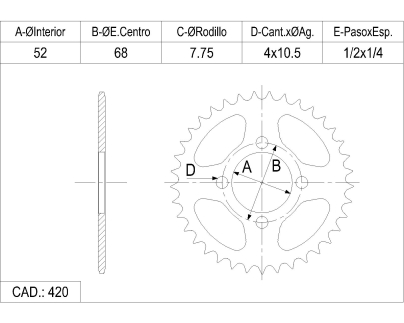 CORONA CATALANO KAWASAKI 100 NEO MAX CAD 420 Z 39 