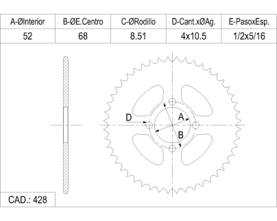CORONA CATALANO KAWASAKI 110 GTO CAD 428 Z 38