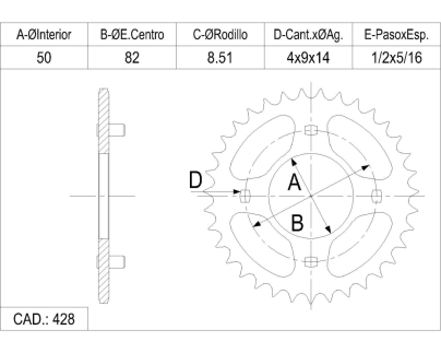 CORONA CATALANO MOTOMEL 110 MAX CAD 428 Z 33