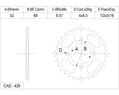 CORONA CATALANO SUZUKI 100 AX CAD 428 Z 42