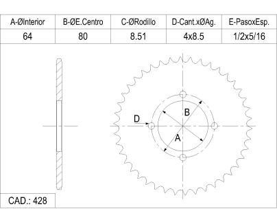 CORONA CATALANO YAMAHA 100 RXZ CAD 428 Z 35