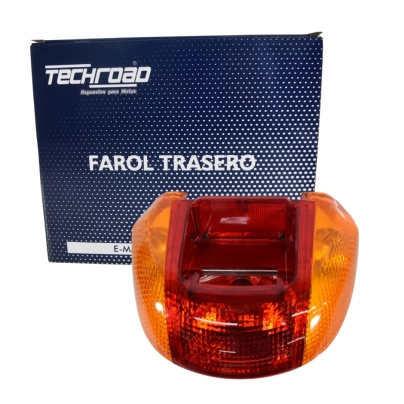 FARO TRASERO ROJA CON GIROS AMBAR SMASH TECHROAD