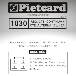 1030 Regulador 12V. C/C (3A.) + C/A (3A.)
