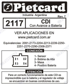 CDI (Alimentado a 12V.c.c. - con avance)