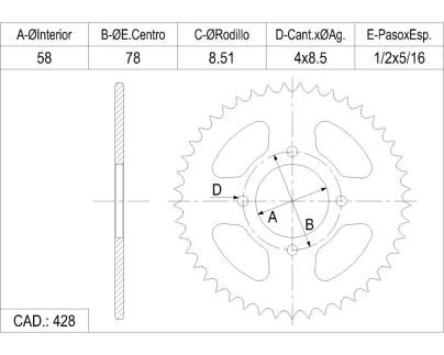 CORONA CATALANO MAVERIK 150 DUAL CAD 428 Z 50