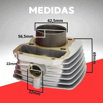 KIT CILINDRO STORM SILVER HJ125