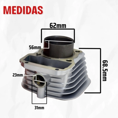 KIT DE CILINDRO NXR 125 BROSS - CG FAN PERNO 13 MM