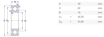 RODAMIENTO SKF 6206 2/C3