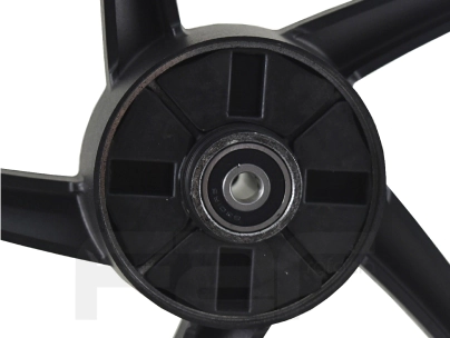 JUEGO DE LLANTAS DE ALEACION DELANTERA 1.40 X 17 A DISCO / TRASERA 1.60 X 17 A TAMBOR - NEGRA