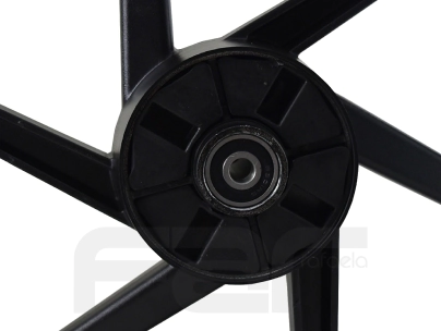 JUEGO DE LLANTAS DE ALEACION DELANTERA 1.40 X 17 A DISCO / TRASERA 1.60 X 14  A TAMBOR - NEGRA