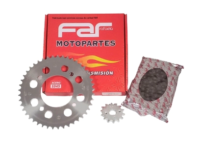 KIT TRANSMISION CB 190 CON PROTECTOR 428H-130