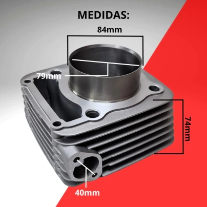 KIT DE CILINDRO CBX 250/ XR POTENCIADO 290CC PERNO 17MM.