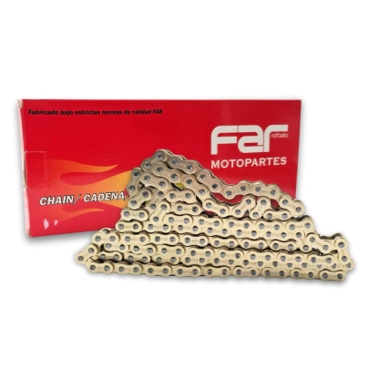 CADENA DE TRANSMISION 428H X 130 DORADA FAR