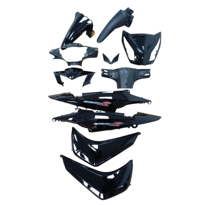KIT DE PLASTICOS NEGROS WAVE S (11P)