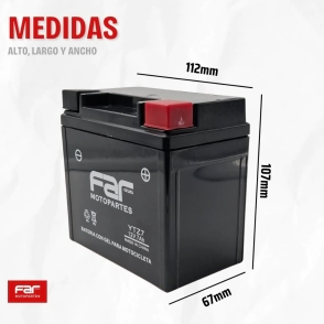 BATER&Iacute;A GEL YTZ 7