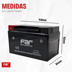 BATER&Iacute;A GEL YTZ 10