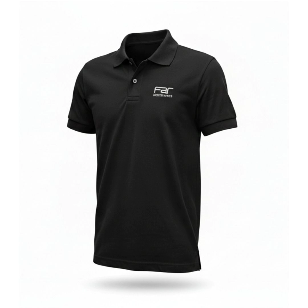 CHOMBA M/CORTA NEGRA LOGO FAR 2XL
