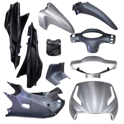 KIT PLASTICOS SMASH 2025 COMPLETO GRIS TITANIO PINTADO OKINOI