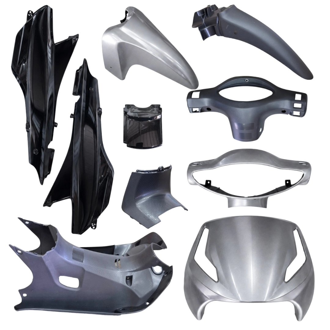 KIT PLASTICOS SMASH 2025 COMPLETO GRIS TITANIO PINTADO OKINOI